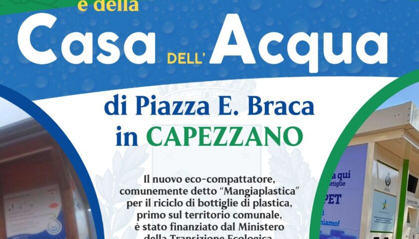 Pellezzano, venerdì consegna nuovo eco compattatore e Casa dell’Acqua