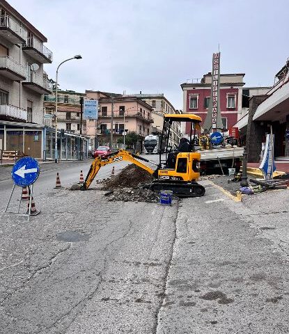 PIANO TRAFFICO, INIZIO LAVORI VIA FEDERICO RICCO A NOCERA SUPERIORE