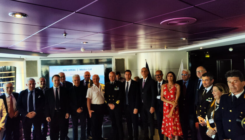 MSC CROCIERE RITORNA A SALERNO CON TRE NAVI. MAIDEN CALL DI MSC OPERA CON AUTORITÀ E ISTITUZIONI   