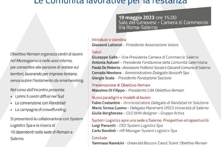 Salerno, 200 posti di lavoro con azienda del Modenese