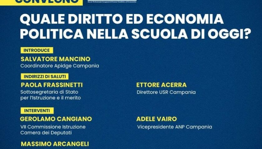 QUALE DIRITTO ED ECONOMIA POLITICA NELLA SCUOLA DI OGGI? INCONTRO A NAPOLI