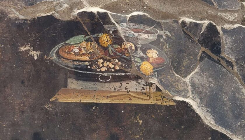 Pompei: scoperta una natura morta dai nuovi scavi della Regio IX