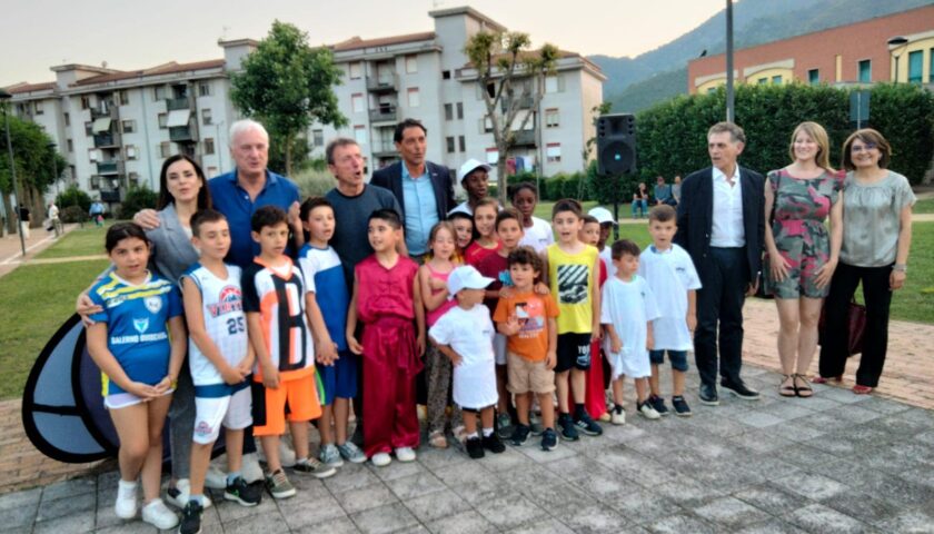 INAUGURATA A BARONISSI LA PALESTRA NEL PARCO “MELISSA BASSI”. PIU’ RICCA E DIGITALE CON “SPORT E SALUTE”