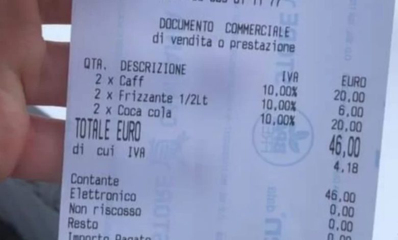 Caffè, acqua e coca al bar di Positano 46 euro. È polemica. Il titolare: qui non siamo a Marano o in una stazione