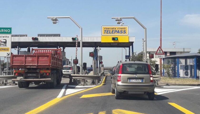 A30 CASERTA-SALERNO: CHIUSA PER UNA NOTTE L’USCITA DELLA STAZIONE DI SARNO