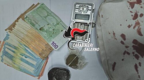 Pontecagnano Faiano, pusher nascondeva hashish e oltre 4mila euro in contanti: arrestato