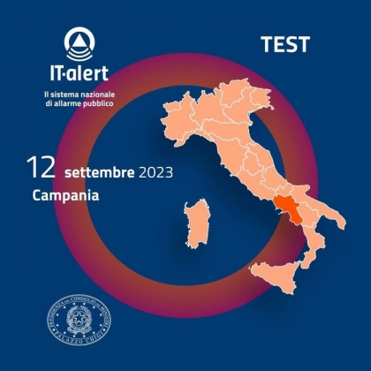 It-Alert, primo test in Campania il 12 settembre