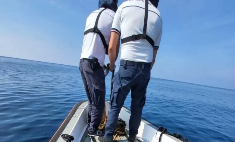 A Punta Licosa  sequestrata rete da pesca illegale lunga 2 km