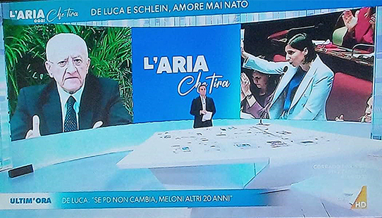 Caso Giambruno, De Luca solidale con la Meloni: “Noi uomini siamo dei miserabili”