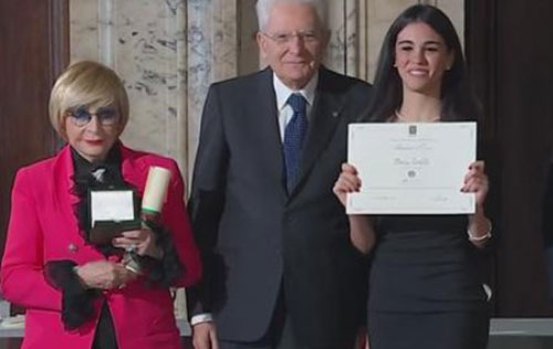 Anche la salernitana Maria Cantillo tra i 25 studenti più bravi d’Italia: premiata da Mattarella