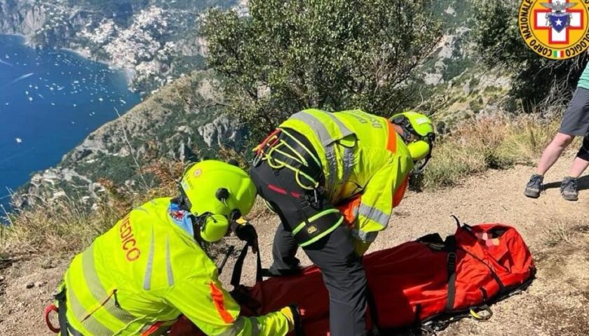 Positano, soccorso alpino salva escursionista norvegese