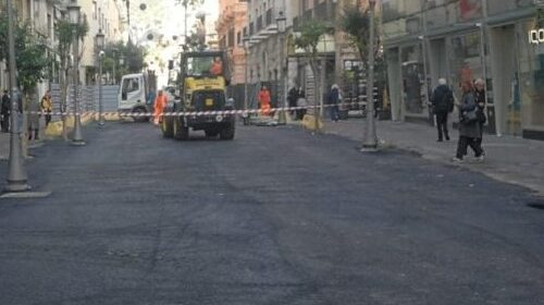 Salerno, ripavimentazione al corso: lunedì ripresa dei lavori, un anno per portarli a termine