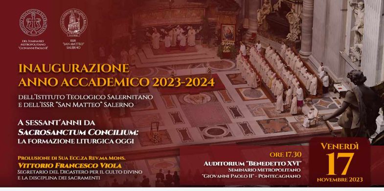 Inaugurazione dell’anno accademico 2023/2024 dell’Istituto Teologico Salernitano e dell’ISSR “San Matteo di Salerno”