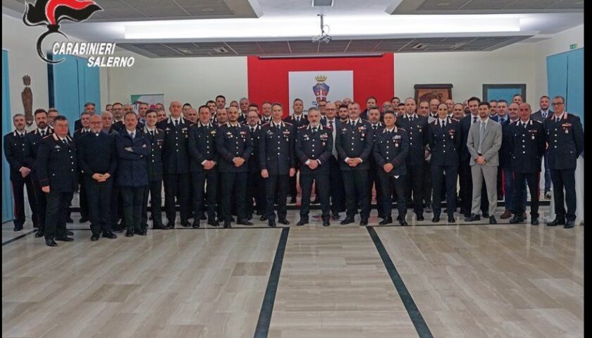 IL COMANDANTE DELLA LEGIONE CARABINIERI CAMPANIA INCONTRA I CARABINIERI DI SALERNO