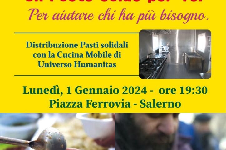 DOMANI L’HUMANITAS PREPARA PASTI CALDI IN STRADA AI BISOGNOSI