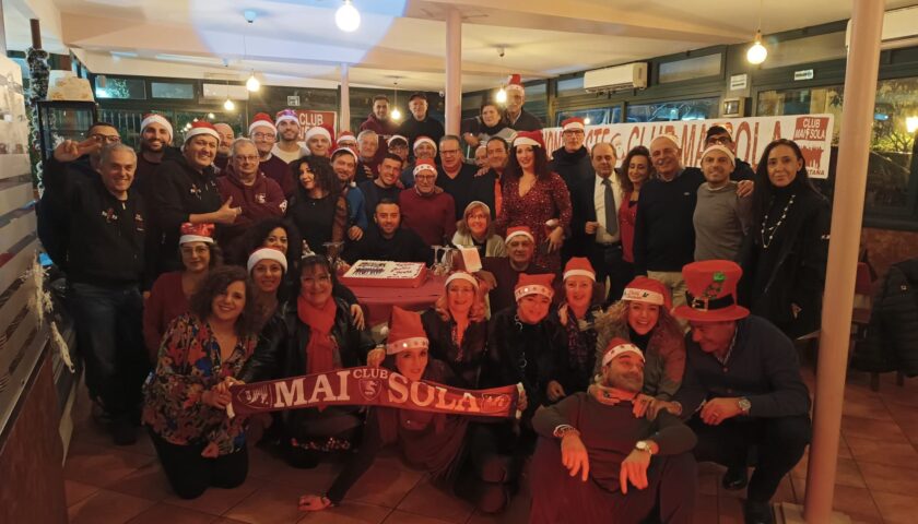 La cena e gli auguri di Natale del Club Mai Sola Salernitana