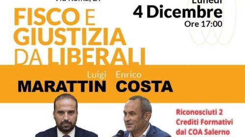 Fisco e giustizia da liberali, i deputati Costa e Marattin a Salerno
