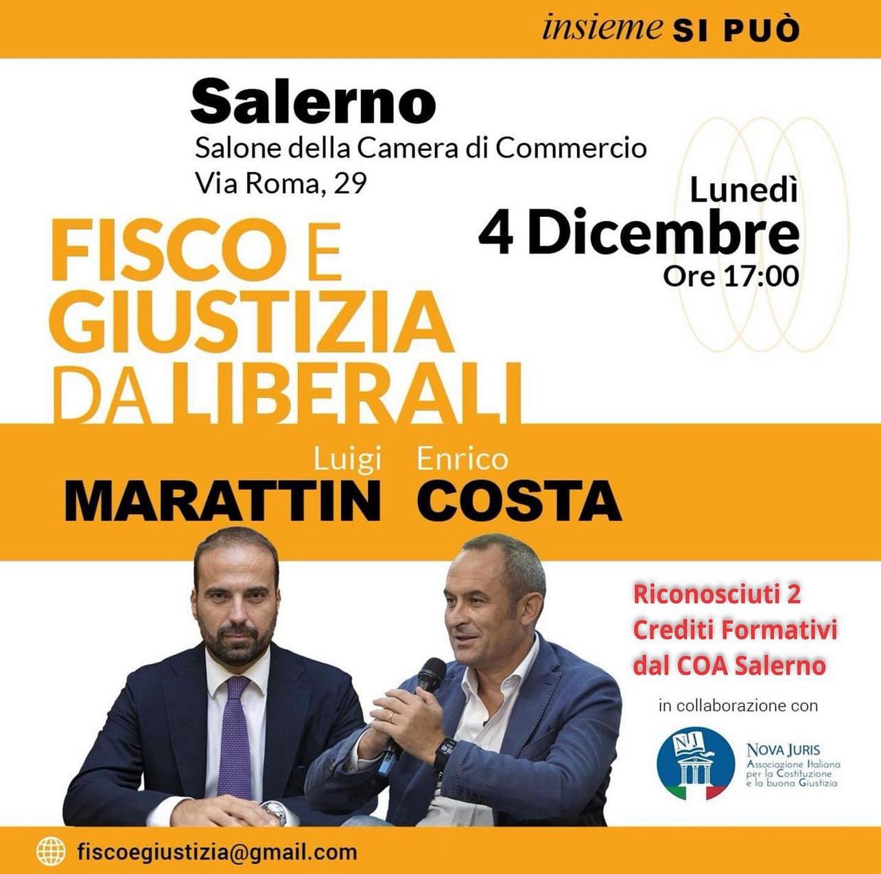 Fisco e giustizia da liberali, i deputati Costa e Marattin a Salerno - il  Giornale di Salerno .it