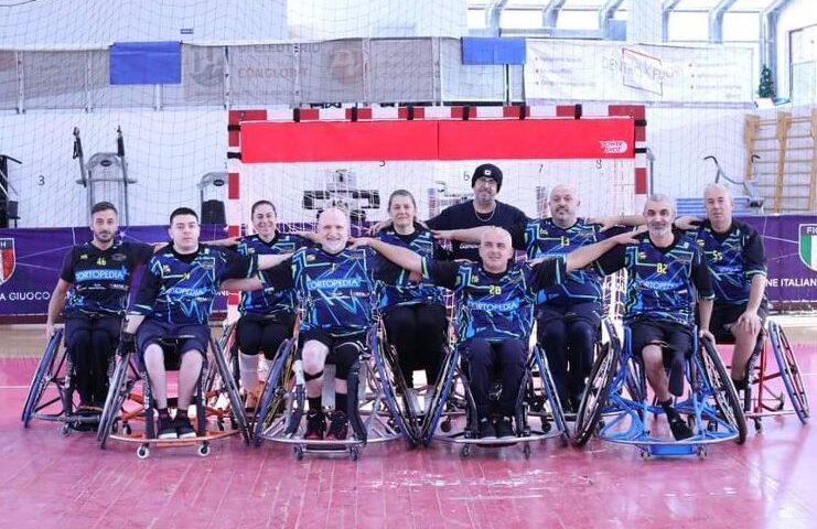 Handball in carrozzina, consegna targa alla Crazy Ghost Battipaglia campione d’Italia