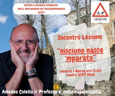 Amedeo Colella, il “Professore” della napoletanità all’Icatt di Eboli