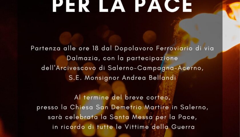 Fiaccolata per la Pace, in ricordo delle vittime di Guerra