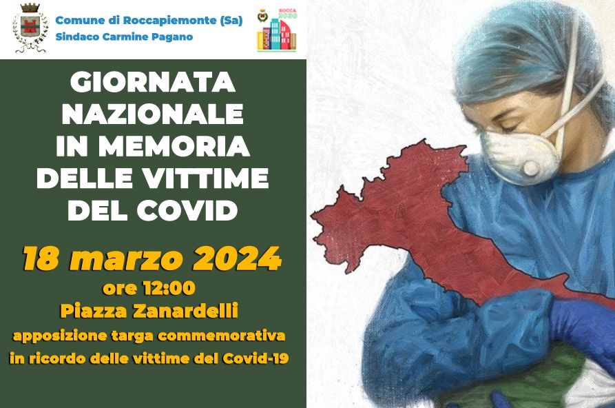  A ROCCAPIEMONTE UNA TARGA IN MEMORIA DELLE VITTIME PER IL COVID