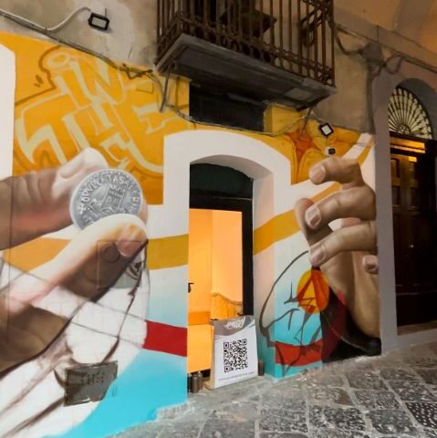 INAUGURATO IL MURALES DI AMED IN VIA MAZZA A SALERNO