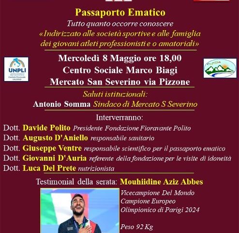 Mercato San Severino, conoscere il Passaporto Ematico