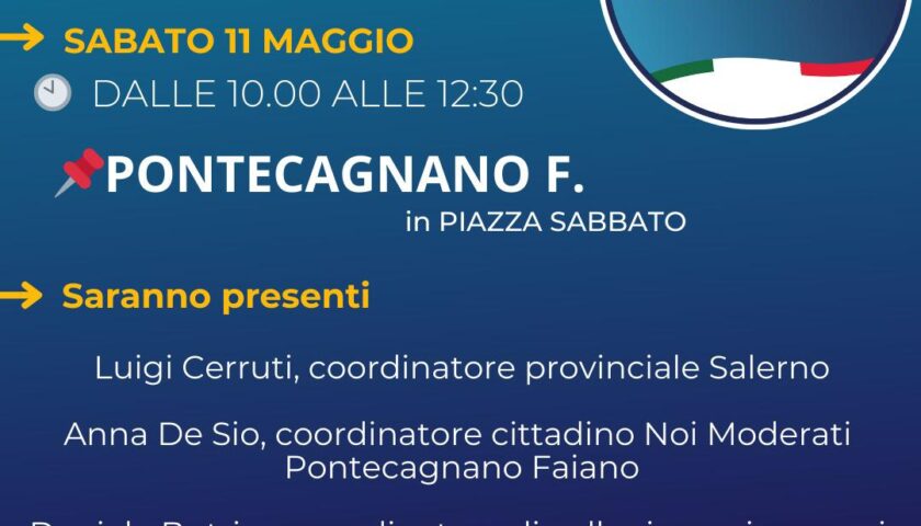 Noi Moderati, a Pontecagnano la campagna tesseramento