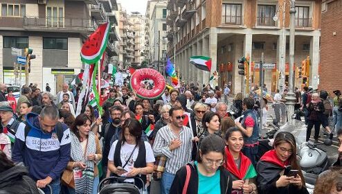 A Salerno 800 persone in piazza per chiedere il cessate il fuoco a Gaza