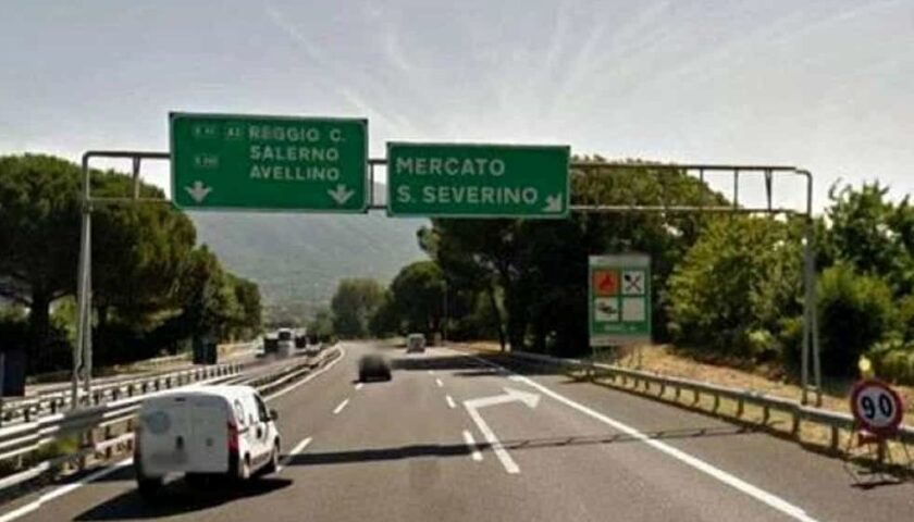 A30 CASERTA-SALERNO: CHIUSO PER UNA NOTTE LO SVINCOLO DI MERCATO SAN SEVERINO