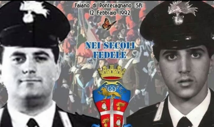 Carabinieri Salerno, cerimonia per le Medaglie d’Oro Claudio Pezzuto e Fortunato Arena