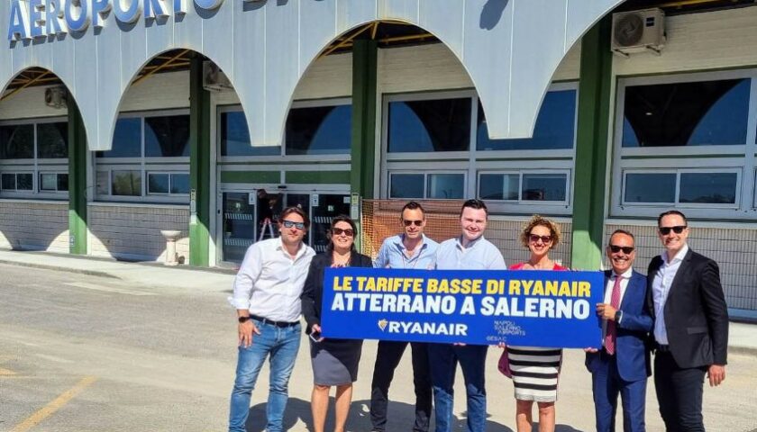 Aeroporto Salerno, da agosto atterranno le tariffe basse di Ryanair con 16 voli a settimana