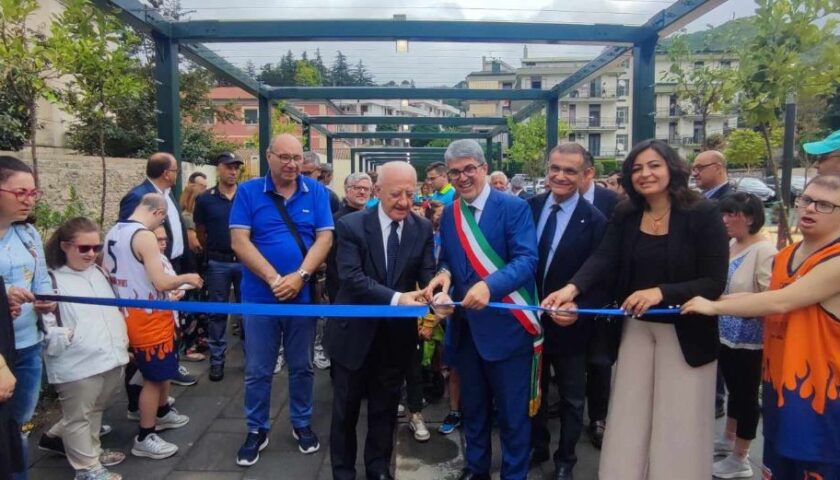 A CAVA DE’ TIRRENI INAUGURATO IL PARCO URBANO INCLUSIVO DI SAN PIETRO