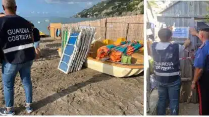 Vietri sul Mare, occupavano spiaggia abusivamente con attrezzature balneari: denunce e sequestri