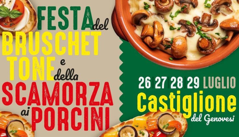 A Castiglione del Genovesi la festa del bruschettone e scamorza ai funghi porcini