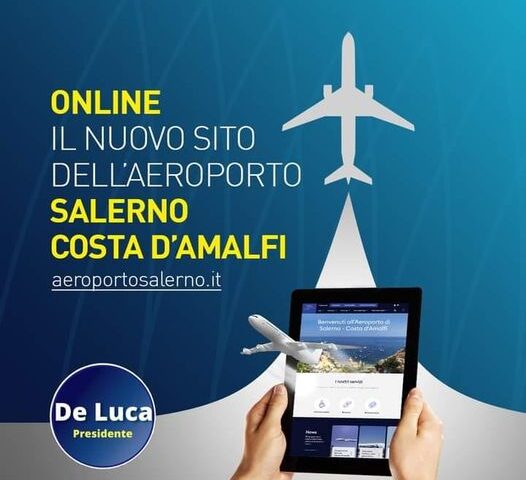Online il nuovo sito dell’aeroporto “Salerno – Costa D’Amalfi”