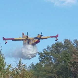 Incendio tra i monti Alburni a Polla, malore per un volontario