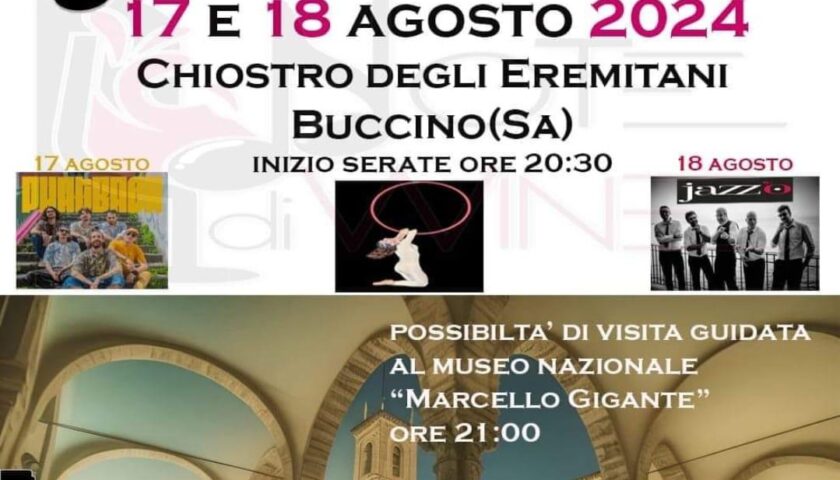 Buccino: Note di Wine, week end all’insegna del buon vino