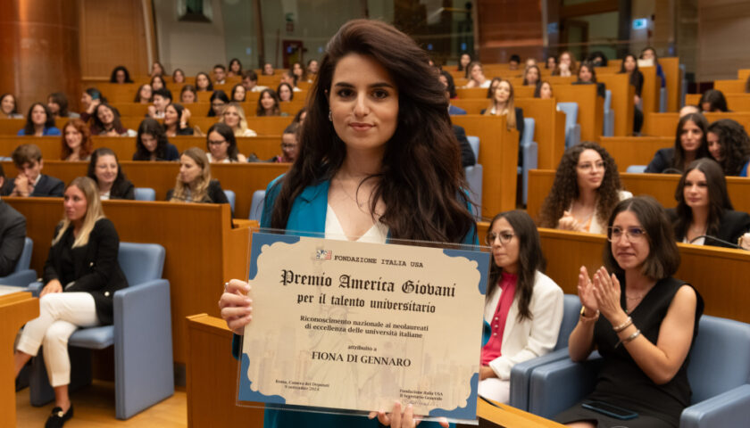 Premio America Giovani per il talento universitario 2024, riconoscimento a Fiona Di Gennaro