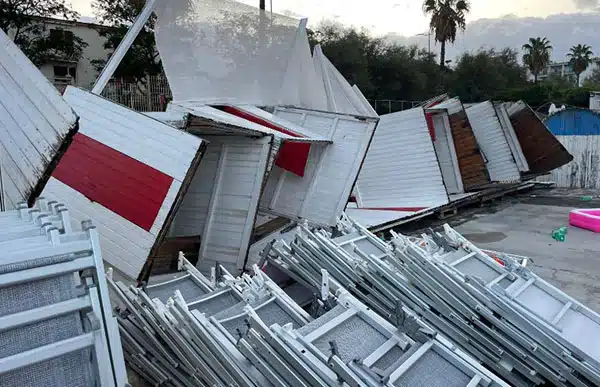 Salerno, tromba d’aria nella notte sul lungomare a Torrione: danneggiato lido Aurora