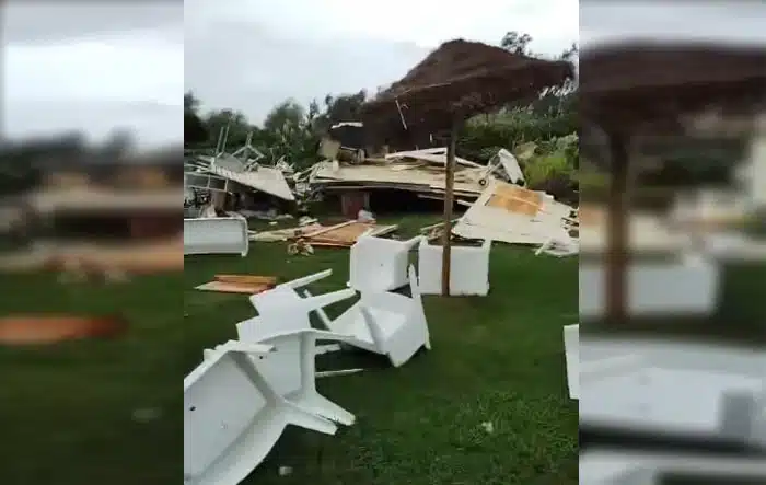Maltempo, tromba d’aria causa danni agli stabilimenti della Costa Sud