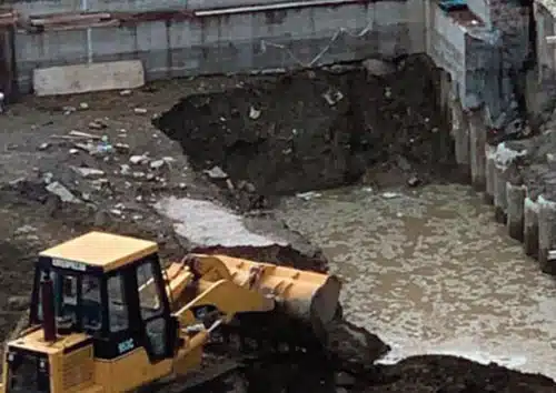 Salerno, acqua sotto il cantiere dell’ex Sacro Cuore a Torrione