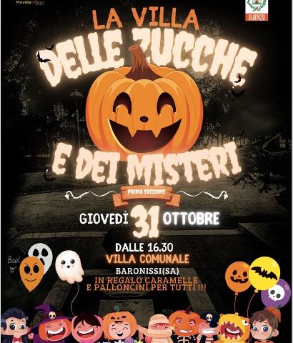 Baronissi, sindaca Petta: “Baronissi si veste di magia, arriva “La Villa delle Zucche e dei Misteri”, una serata per tutte le età” 