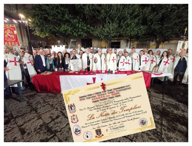 Sarno, solenne cerimonia dei nuovi cavalieri dell’ordine dei templari internazionali