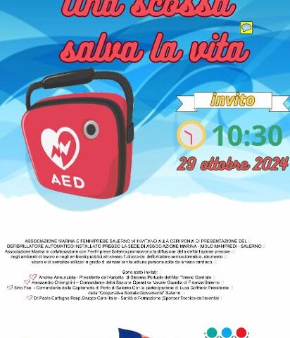L’Associazione Marina e FenImprese Salerno installano defibrillatore per diportisti al molo Manfredi