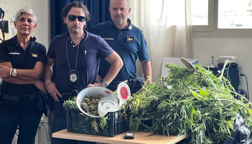 Battipaglia, la polizia municipale sequestra marijuana sull’Aversana: donna in manette