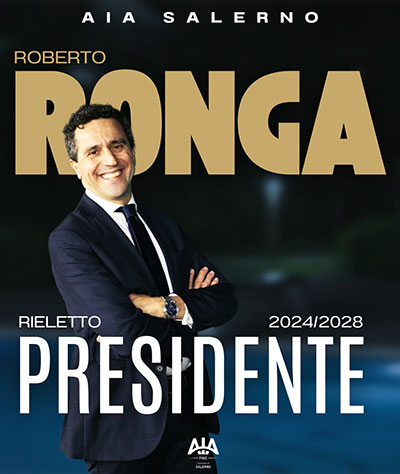 Roberto Ronga rieletto Presidente della Sezione Arbitri di Salerno
