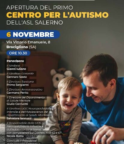 Apertura del primo Centro per l’Autismo dell’Asl Salerno