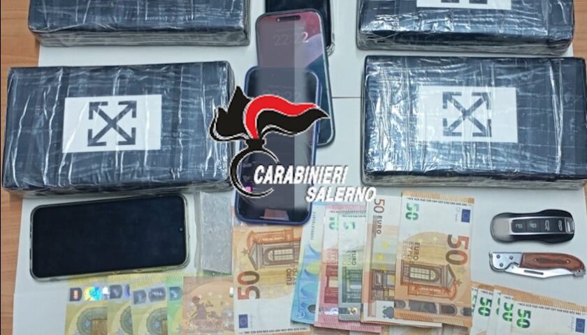 Pellezzano, nascondeva 4,5 chili di cocaina: arrestato